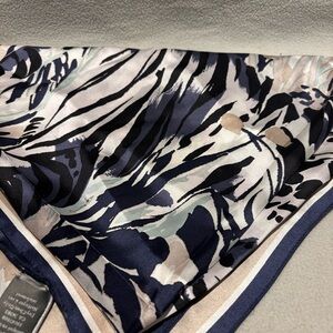 Vince Camuto Multi Colored Animal Print 100% Silk 35” Squared Scarf